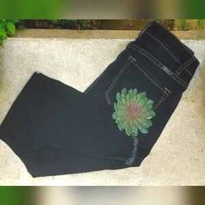 KanCan Skinny  Dark Wash Distressed hem Denim Jeans